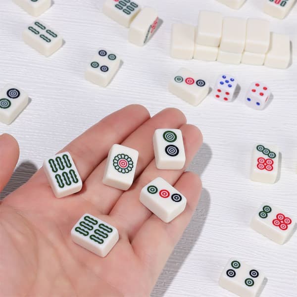 144 Brickor Mah-Jong Set Mahjong Spel Hasardspel