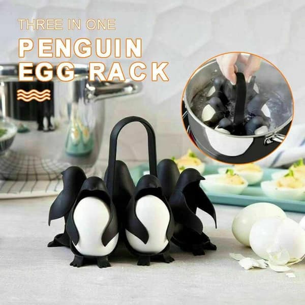 1 stk. Kjøkkenredskap Pingvin Eggkoker Eggoppbevaring Organizer