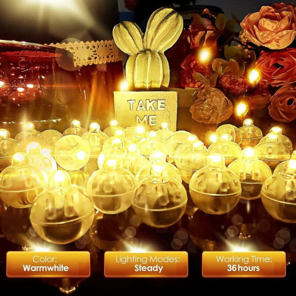 LED-ballonglamper 50 stk LED-ballonglys, LED-lykter, Mini