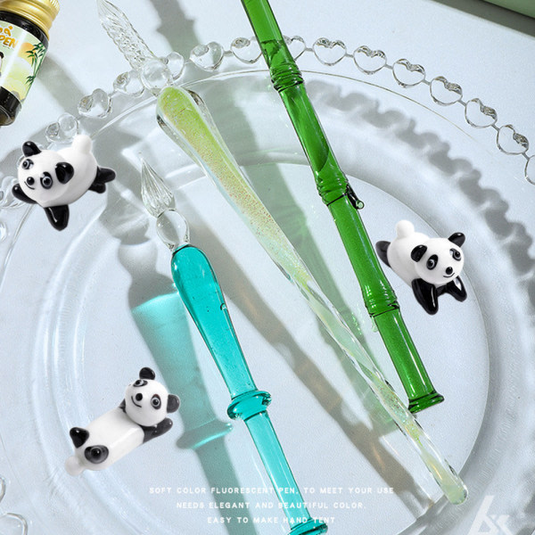 3:a söta Panda-ätpinnar för rastställshållare för penna