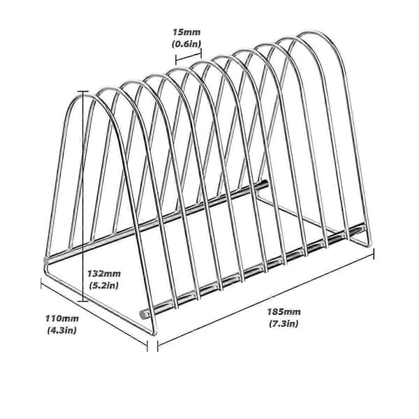 Vinylplade Display Rack Læse Rack Hjemmeopbevaring Desktop Opbevaring CD Opbevaring Pladereol Silver 15 Slots