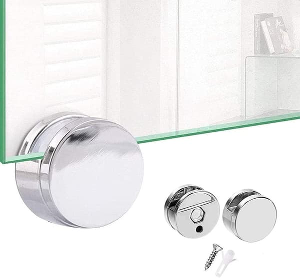 8-pack spegelklämmor, badrumsglasklämma, spegelfästkonsoler, multifunktionell rund väggfäste, installationsglas, spegel