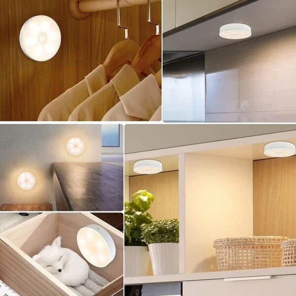 Trådløs lampe med bevegelsessensor - Oppladbar LED hvit white