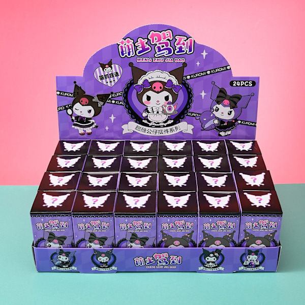 Nettijulkkis suosittu 24 laatikon Sanrio-nukke sarjakuva sokea laatikko riipus koulun piha osasto avaimenperä sokea laatikko 1