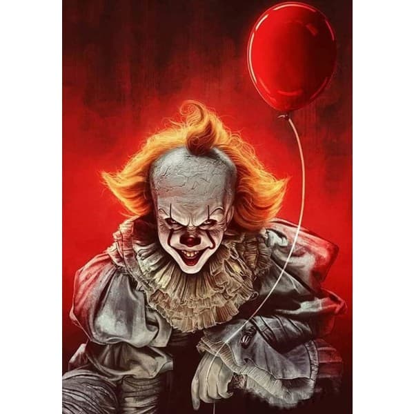 30x40cm, 5D diamantmålning clown-rhinestone-broderiduk