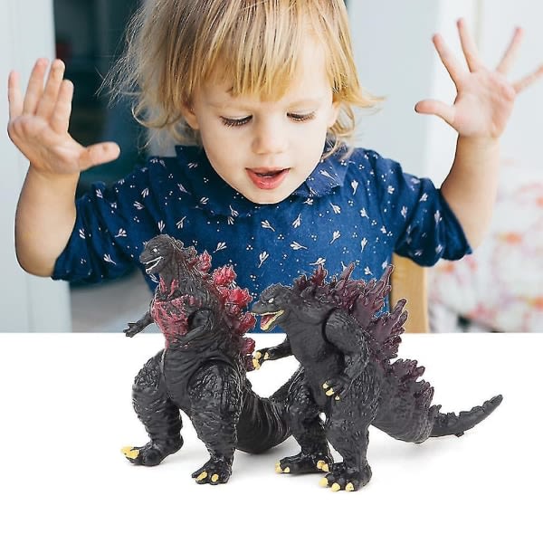 10 set Godzilla Movie Monster Godzilla Vs. Kong Toy,raton Mosla King Kidora, Trehövdad drakpusselstjärna Handgjorda dockdekorationer King of the Mon