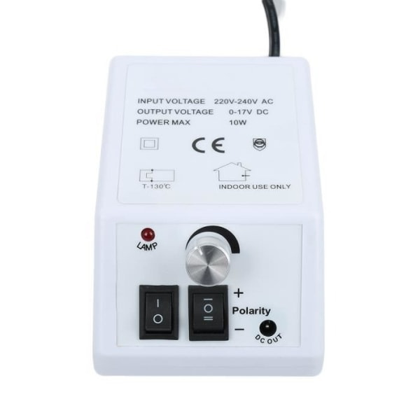 Profesjonelt elektrisk negleslipe manikyrsett med 6 slipehoder - 20000 rpm - hvit