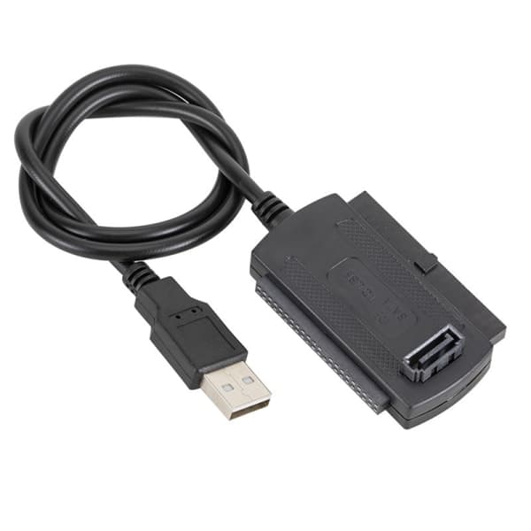 USB 2.0 til IDE-adapter-konverterkabel for 2,5 3,5 tommers harddisk Dr Black