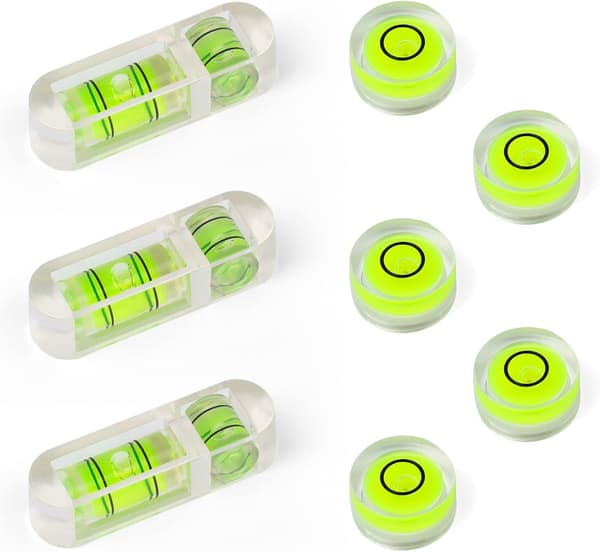 Mini vaterpas, 8 styk runde boblevaterpas, rund boble, ZQKLA