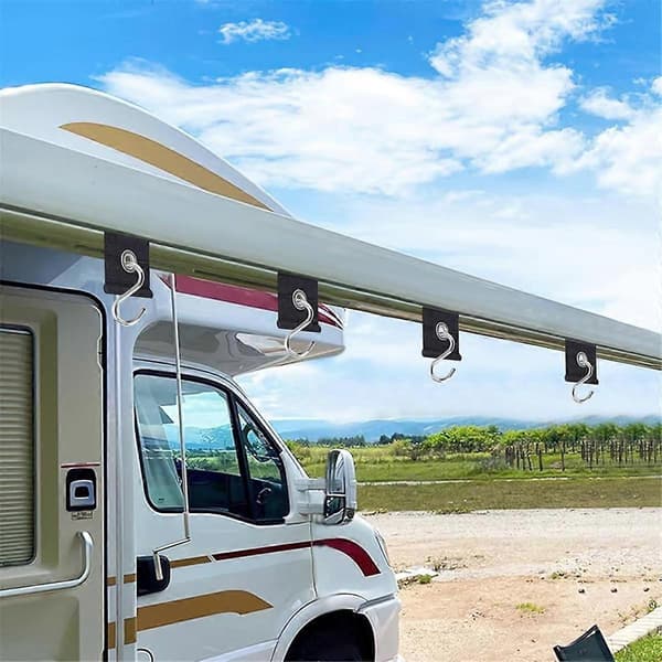 12 kpl RV Markiisikoukut RV Katto RV Putkikisko Koukku Camping Markiisikoukut RV Markiisikoukut putkille