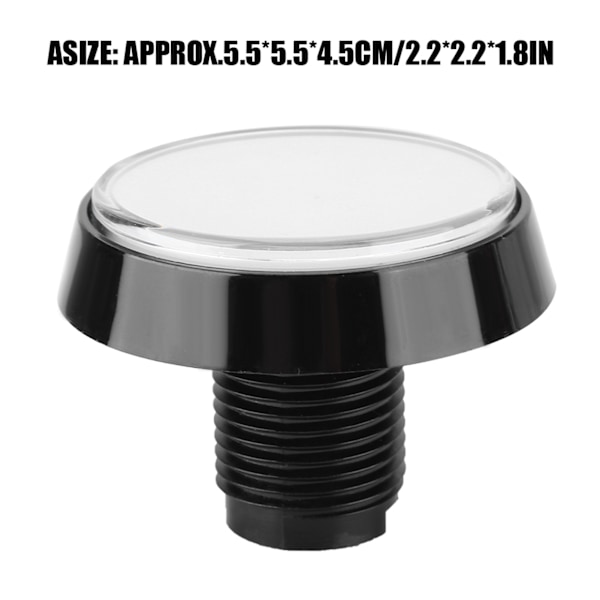 (Erikoistarjoukset) 60mm Suuri Pyöreä LED-Valaistu Painonappi Mikrokytkimellä Arcade-Pelikonetta Varten