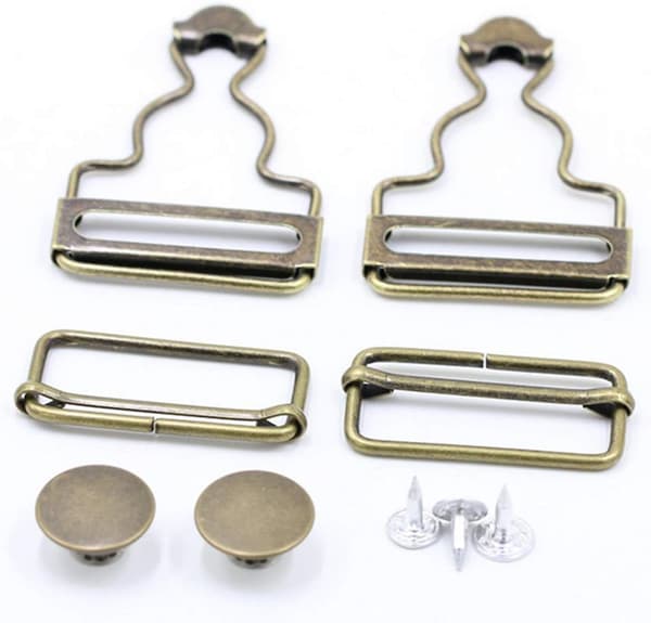6 sæt seler spænder (38 mm) metal seler erstatningsspænder