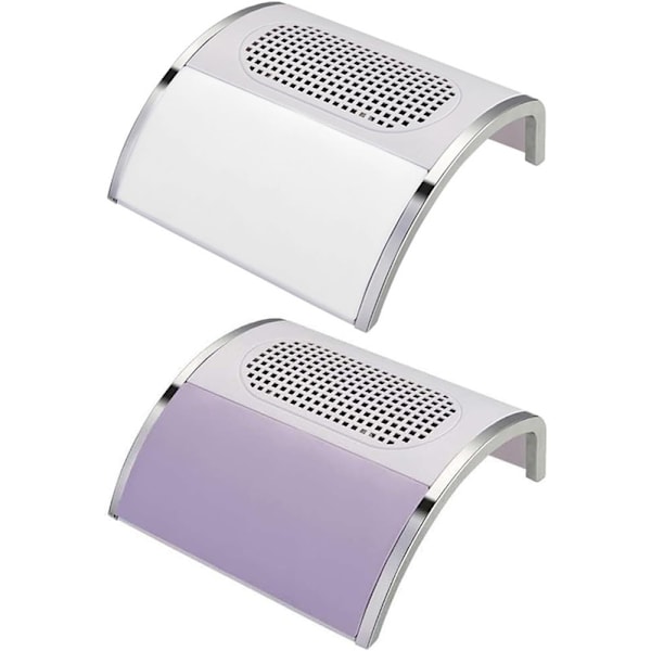 (Specialtilbud!) Neglestøvsuger - Sugesystem til manicure og negle - Støvsuger, støvopsamler til manicure 25,8x24x10cm lilla purple