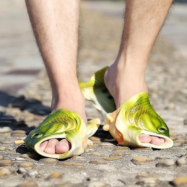 Fisk Flip Flops - De originale Fisketøflene grønn green 46-47