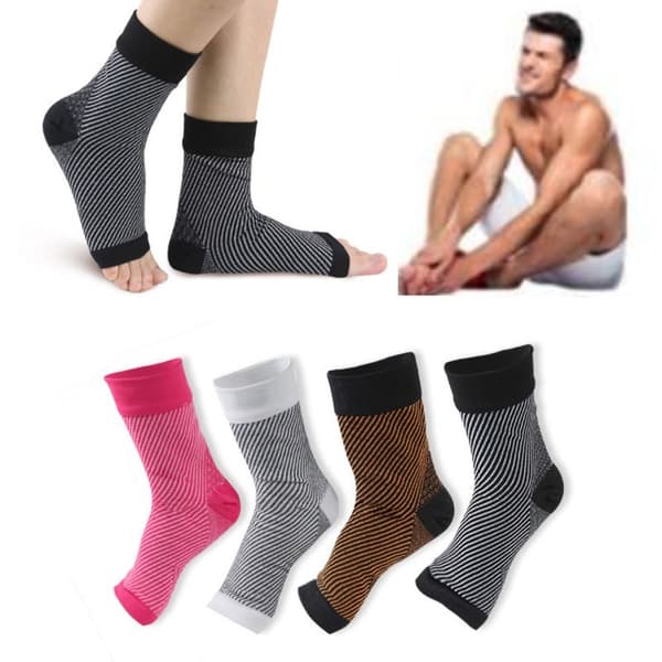 Neuropati sokker Lindrende Kompressionsstrømper SORT S/M Sort Black S/M
