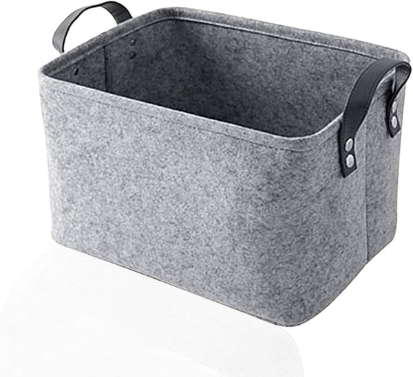 Filt oppbevaringskurv, oppbevaringsboks, organizer