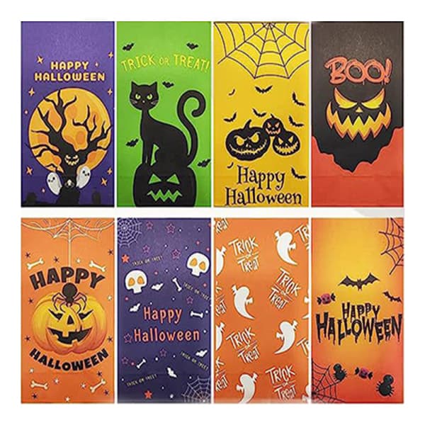 20 st Halloween pappersgodispåsar presentpåsar festdekorationer