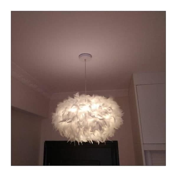 Hvit fjærpære E27 40W - diameter 45cm