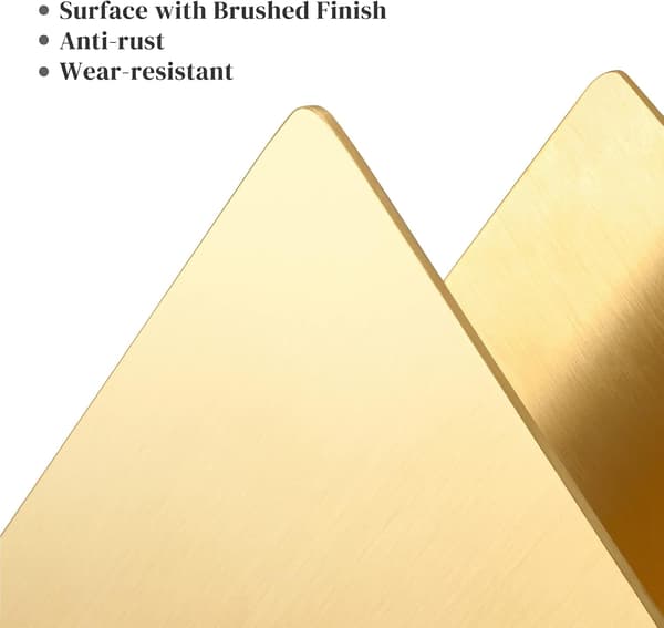 Servietholder i guld, rustfrit stål 304#, trekantet cocktail servietholder