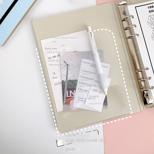 Budgetplaneringsanteckningsbok med mapp, ekonomisk planering, kuvert, ROSA, 2 rosa pink 2-2
