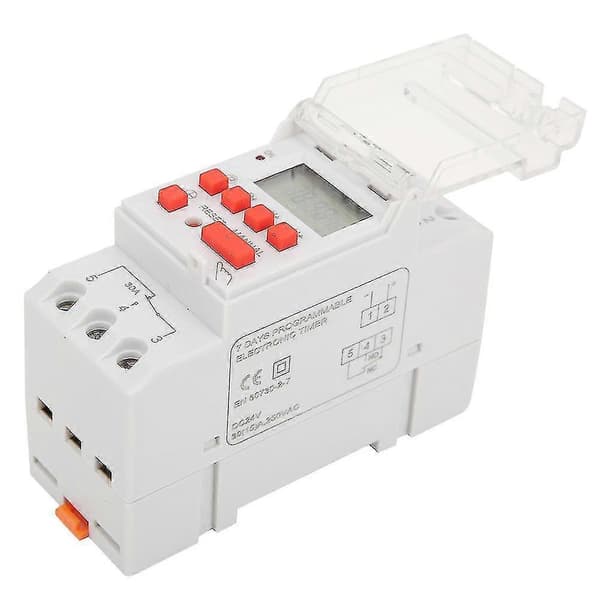 DC 24V 30A 12/24 timers ugentlig timer kontakt LCD-kontakt kontrol programmerbart tidsrelæ SZRH AC