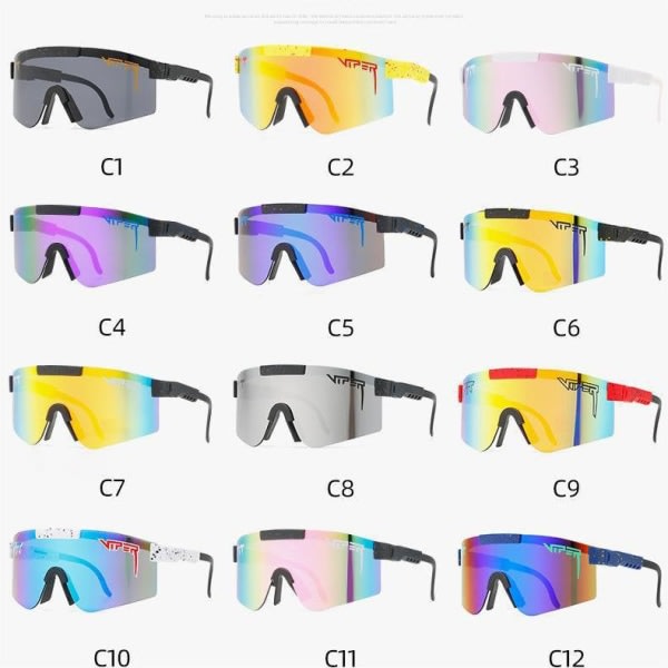 Solglasögon för sportskridskoåkning Vindtäta solglasögon i färgfilm 12 12