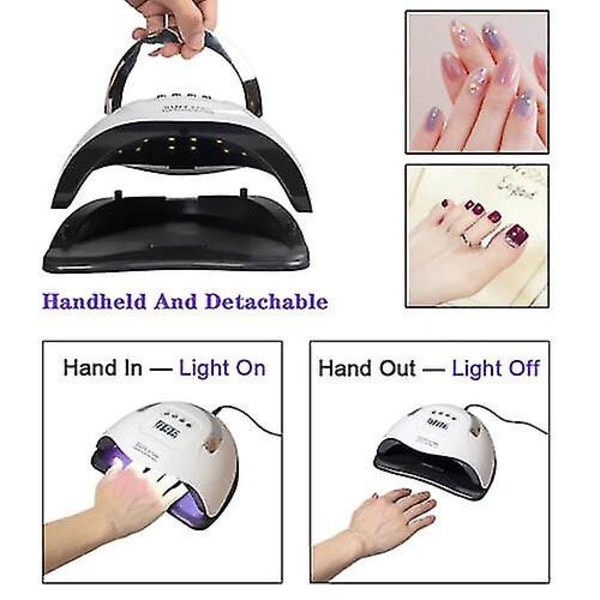 180W Solnagellampa Torktumlare UV Ljus Gelhärdande Maskin Timer LED Professionellt Verktyg