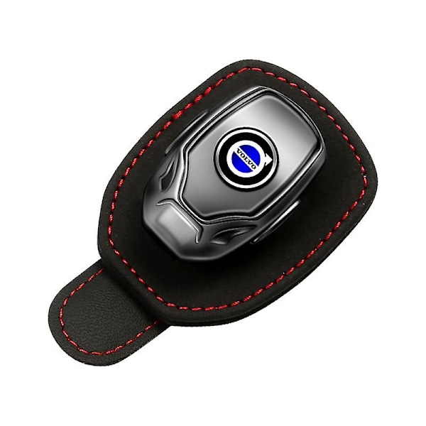 TWYGV Aurinkolasienpidin Volvo-autolle, Nahkainen Aurinkolasienpidin Aurinkolasienpidin Auringonsuojaan Black