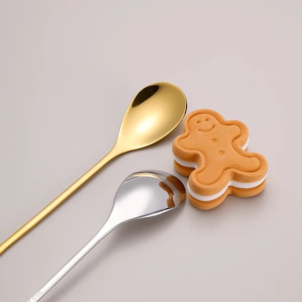 4 Juleskeer, Gaveindpakkede Rustfri Kaffeskeer, Dessert