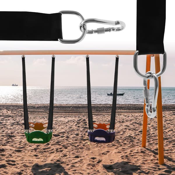 Tree Swing Strap with Carabiner, Swing Hanging Kit, Hammock Seats and Clips (3m)