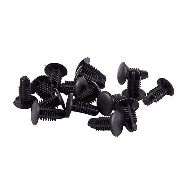 16 stk. Plastnitter Klips 4mm x 5mm x 15mm Sort