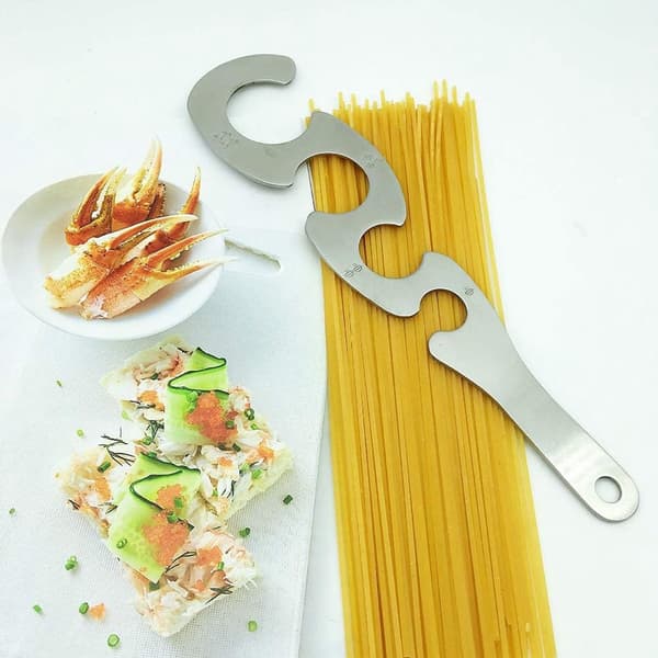 Spaghettimål - Professionel pastamåler - 4 huller S-formet bærbar spaghettimåler