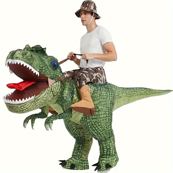 (Specialtilbud) Oppustelig Dinosaur Dukke Kostume Børn Halloween Rekvisitter Sjov Tyrannosaurus Rex Alien Tøj Julekostume_NA