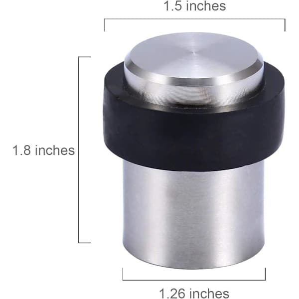 (4-pak) Gulv Dørstopper 4,5 cm Rustfrit Stål Dørstopper