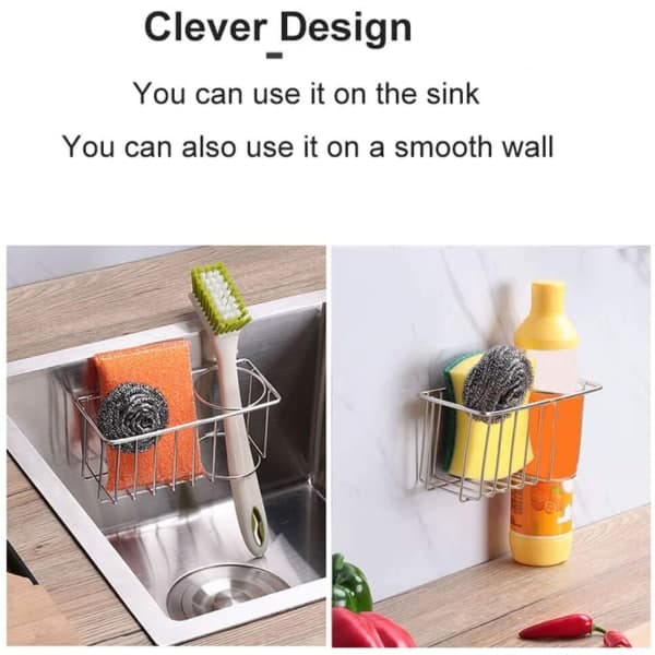 Svamp holder for vask Caddy - Vask holder for vask, 2 tommer-WELLNGS Sink Caddy