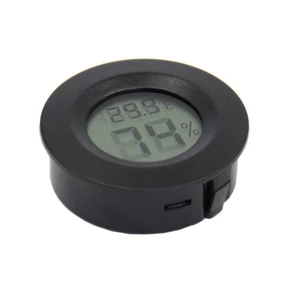 Svart Mini Hygrometer, 4-pakning Liten Digitalt Termometer Hygrometer