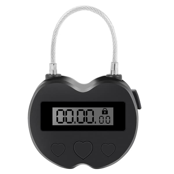 Smart Tidslås LCD-skjerm Tidslås Multifunksjonell Reiselås Elektronisk Timer, Vanntett USB Oppladbar