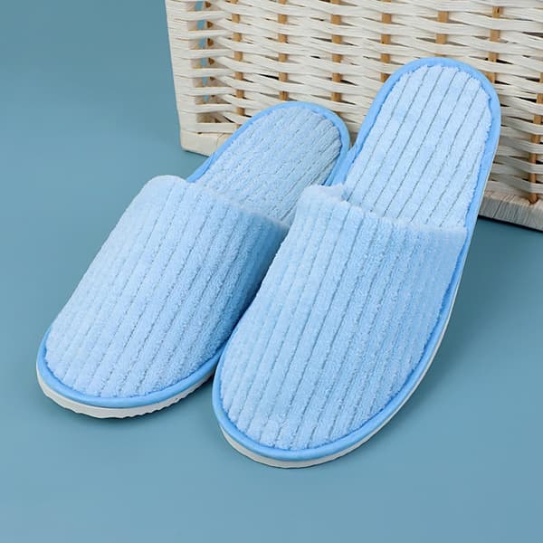 6 par Spa-tofflor Gästtofflor Hotelltofflor Engångstofflor blue