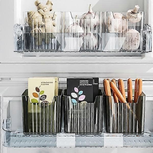 Kylskåpsorganisatör Låda Transparent plast sidodörr förvaringsbehållare för grönsaker transparent