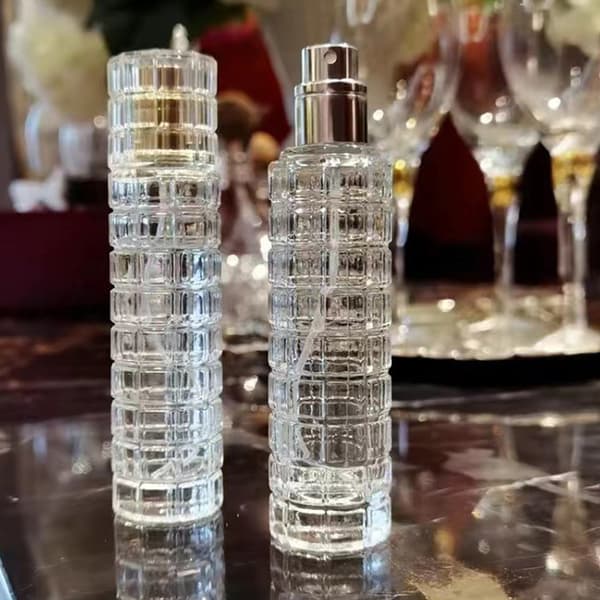 30 ml glas tykbundet cylinder spray parfumeflaske tom Silver