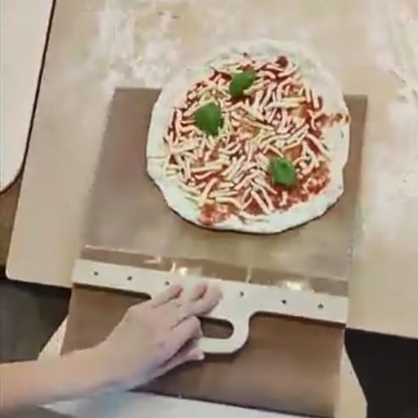 Glidande pizzaskal - Pizzaskal spade med håndtag, opvaskemaskine sikker Pizza Peel UK S S