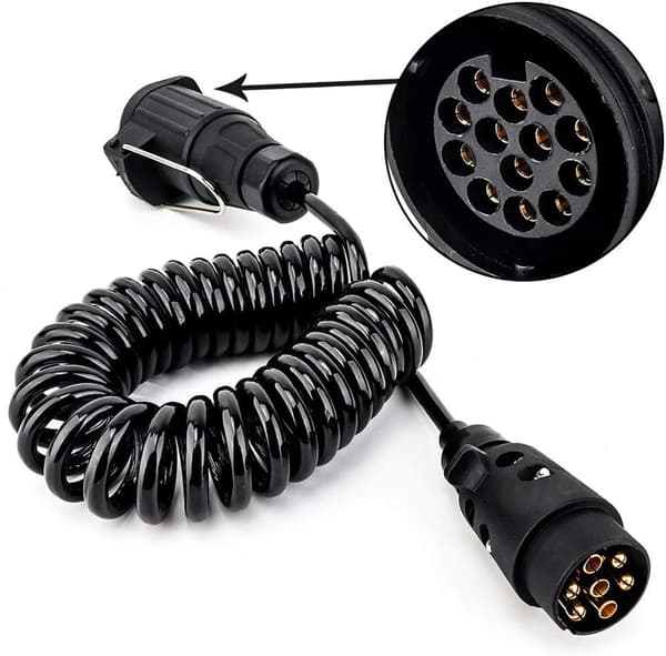 Våradapter for kabel - 12V/Tilhengerkontakt - 1-Kompakt: Universal Passform - 7 til 13 Stift/Biltilbehør
