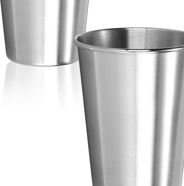 3x Rustfrie drikkekopper, kopper laget av rustfritt stål 304 lett campingkopp, reisekopper splintfrie 300ML 300ML