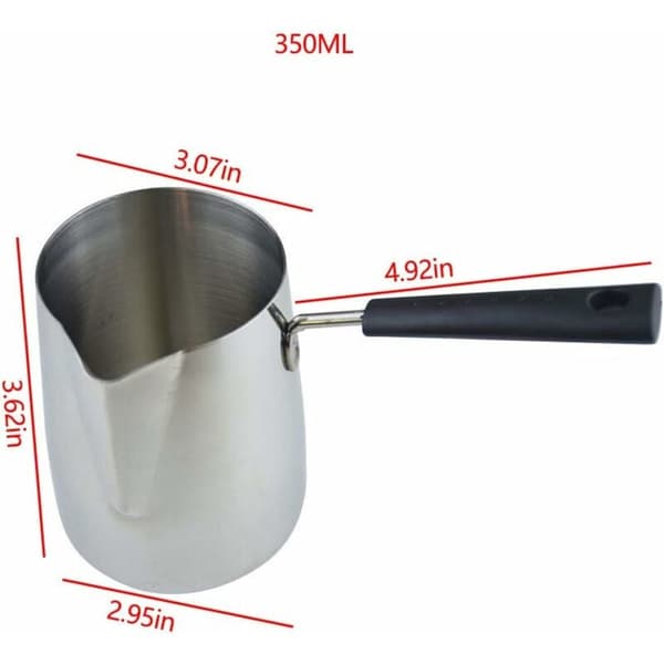 Rustfritt stål kaffe melkeskumkanne (350 ml)