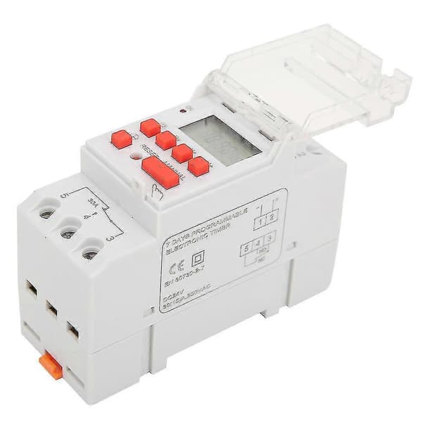 DC 24V 30A 12/24 Timer Ukentlig Timerbryter LCD-bryter Kontroll Programmerbart Tidsrelé SZRH AC