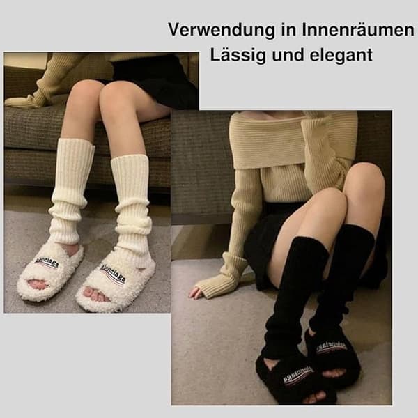 Vinterbenvarmere - Oktoberfest-benvarmere til damer - Sorte benvarmere til damer