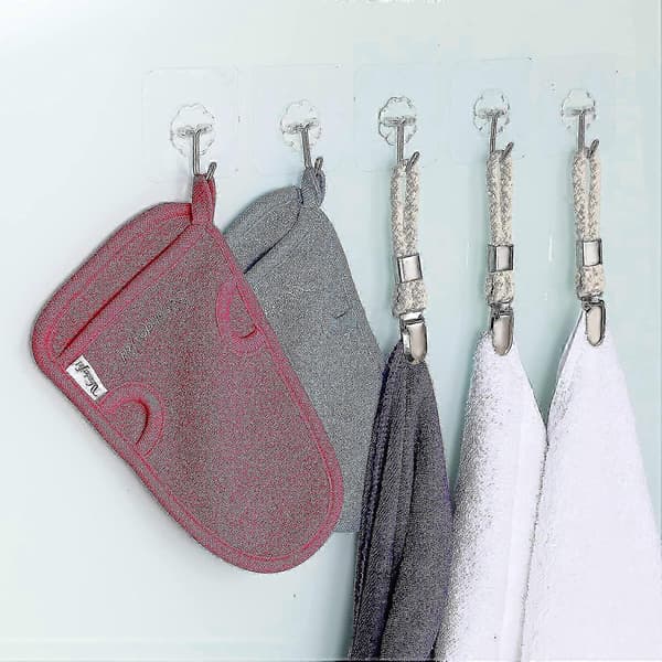 8-delt håndkleholder oppbevaringsstropper ringer for te- og badehåndklær (11,5 x 2,3 cm)