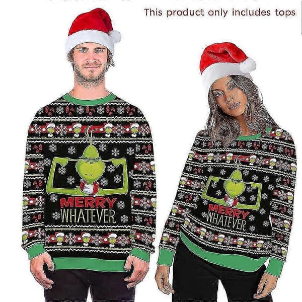 Juletrøje til damer og herrer, grim julesweater 2XL
