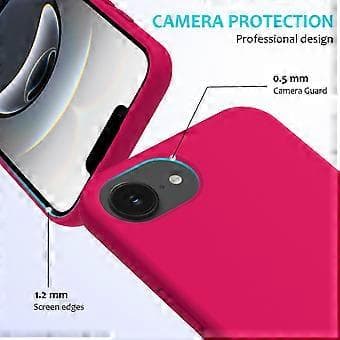 Kompatibelt med iPhone 16e Skal Stöttåligt Flytande Silikon Mjukt Foder Baksida Telefonskal - Rosa Rose