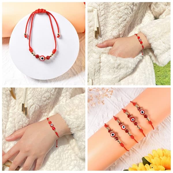 Onda armbånd med ondt øje rød red